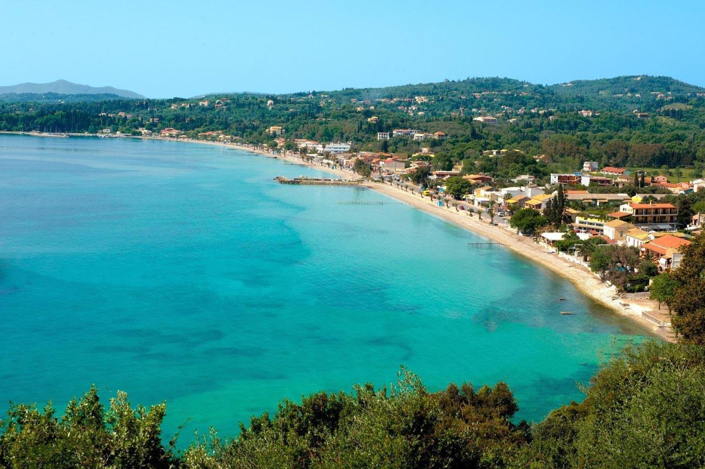 Corfu - Ipsos - Beach Aerial View